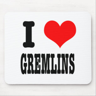 I HERZEN (LIEBE) GREMLINS MOUSEPAD