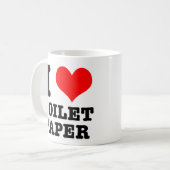 I HERZEN (LIEBE) Toilettenpapier Kaffeetasse (Vorderseite Links)