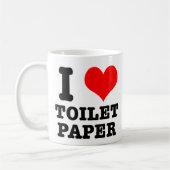 I HERZEN (LIEBE) Toilettenpapier Kaffeetasse (Links)