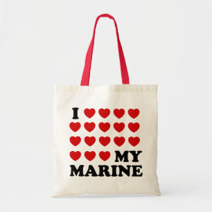 I (Herzen) mein Marinesoldat Tragetasche