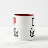 I HerzGerbils Zweifarbige Tasse (Mittel)