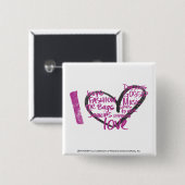 I HerzGraffiti lila Button (Vorne & Hinten)