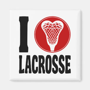 I HerzLacrosse Magnet