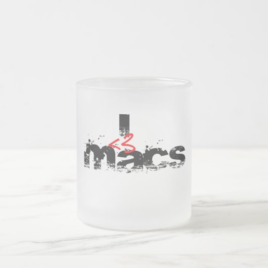 I HerzMAcs(rot) - Mac-Tasse Mattglastasse (Mittel)