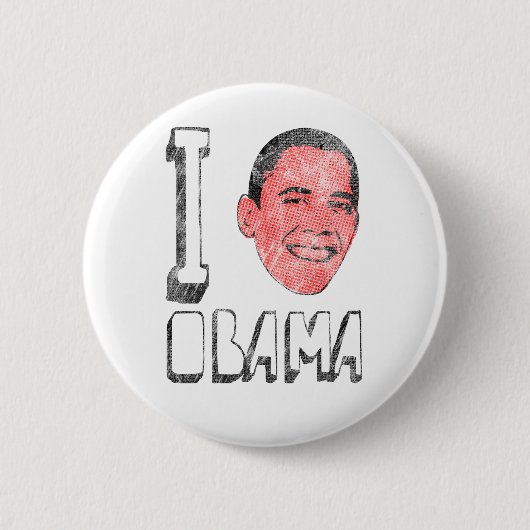 I Herzobama-Knöpfe Button (Vorderseite)