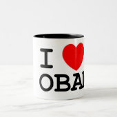I Herzobama-Tasse Zweifarbige Tasse (Mittel)