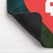 I Herzroboter Ikone Mousepad (Ecke)