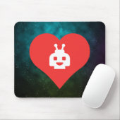 I Herzroboter Ikone Mousepad (Mit Mouse)