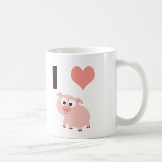 I Herzschweine Kaffeetasse (Rechts)
