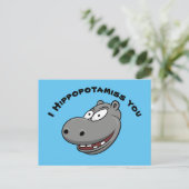 I Hippopotamis You Postkarte (Stehend Vorderseite)