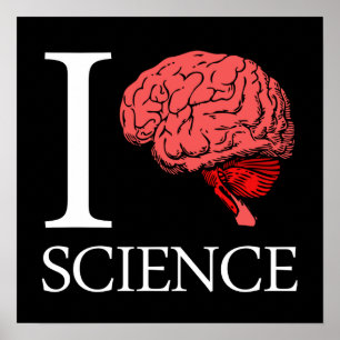 I Hirnforschung (I Know Science) (I Liebe Science) Poster