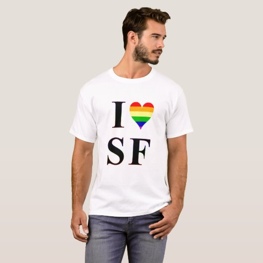 I Homosexuell-Herz San Francisco T-Shirt (Vorne ganz)
