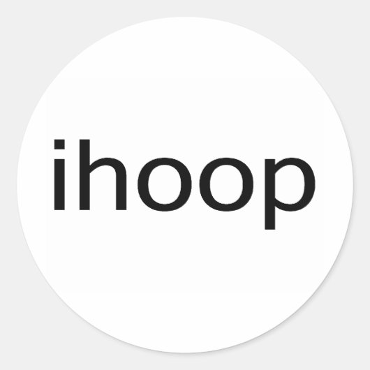 I Hoop Runder Aufkleber (Vorderseite)