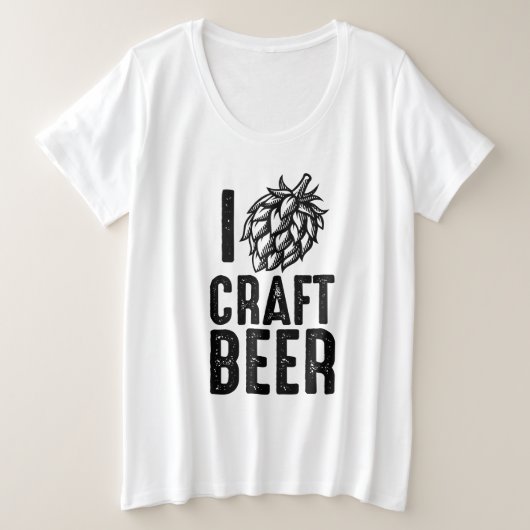 I Hop Craft Biere Große Größe T-Shirt (Design vorne)