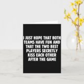 I Hope Both Teams Have Fun Players Kiss Funny Foot Karte (Gelbe Blume)