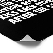 I Hope Both Teams Have Fun Players Kiss Funny Foot Poster (Ecke)