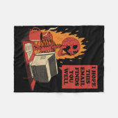 I Hope This Email Finds You Well Funny Skeleton  Fleecedecke (Vorderseite (Horizontal))