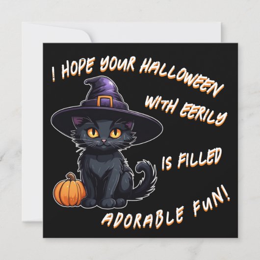 I hope your Halloween..... Tarjeta festiva plana Feiertagskarte (Vorderseite)