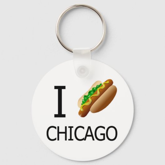 I Hotdog Chicago Keychainx Schlüsselanhänger (Vorderseite)