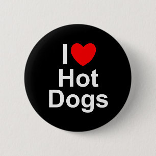 I Hotdogs der Liebe-(Herz) Button