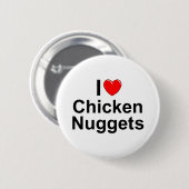 I Huhn-Nuggets der Liebe-(Herz) Button (Vorne & Hinten)