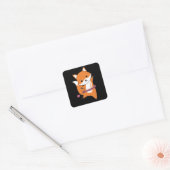 I Huller Niedlich Fox Funny Foxes Quadratischer Aufkleber (Umschlag)