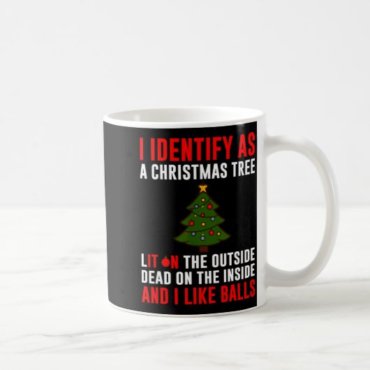I Identify As A Christmas Tree Lit On Outside Dead Kaffeetasse (Rechts)