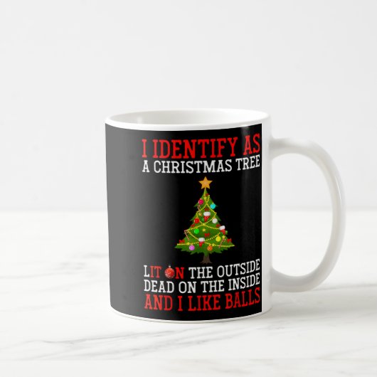 I Identify As A Christmas Tree Lit On The Outside Kaffeetasse (Rechts)