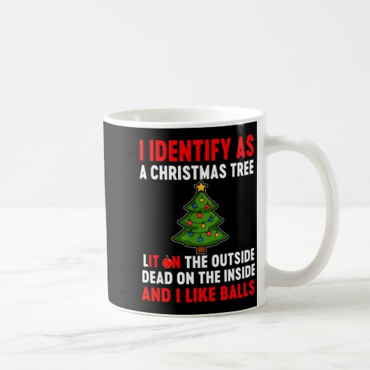 I Identify As A Christmas Tree Lit On The Outside Kaffeetasse (Rechts)