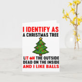 I Identify As A Christmas Tree Lit On The Outside Karte (Gelbe Blume)
