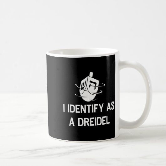 I Identify As A Dreidel Funny Hanukkah Gelt Menora Kaffeetasse (Rechts)