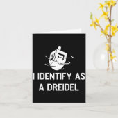 I Identify As A Dreidel Funny Hanukkah Gelt Menora Karte (Gelbe Blume)