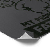 I Identify As Bacon G, Funny Bbq Lover, Foodie Dad Poster (Ecke)