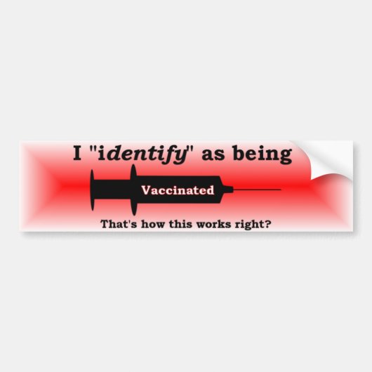 I identify as being vaccated red autoaufkleber (Vorne)