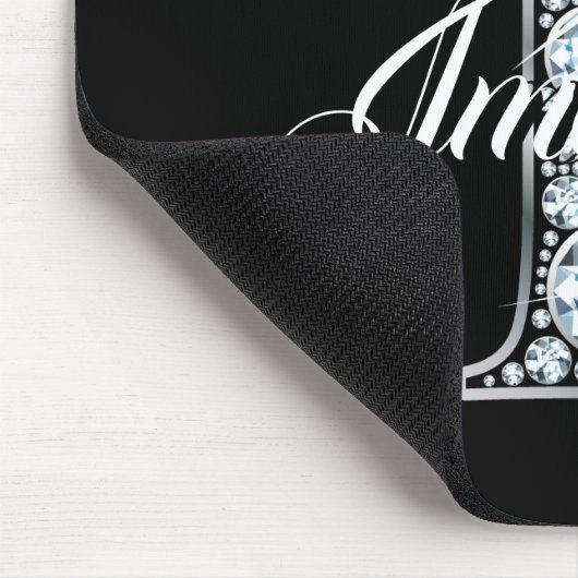 I Imitate Diamond Blende Monogramm Mousepad (Ecke)