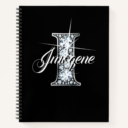 I Imitate Diamond Blende Monogramm Notizblock (Vorderseite)