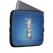 I Imitate "Diamond" Denim Stitching Electronics Ba Laptopschutzhülle (Vorne Rechts)