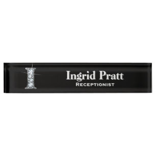 I Imitate Diamond Desk Namplate Namensplakette