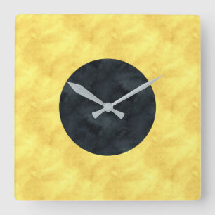 I India Watercolor Nautical Signal Maritime Flag Quadratische Wanduhr