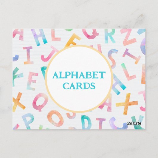 I is for Ice Cream - Alphabet Flash Card Postkarte (Rückseite)