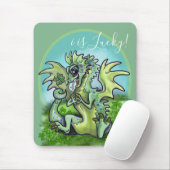 "i is Lucky!" lis glücklicher Kleeblatt Dragon Mousepad (Mit Mouse)