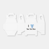 I (israelisches Flaggenherz) Ihr Text Geschenkschachtel (Ungefaltet)