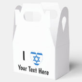 I (israelisches Flaggenherz) Ihr Text Geschenkschachtel (Geöffnet)