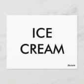 "I" ist für Ice Cream Alphabet Flashcard Postkarte (Rückseite)