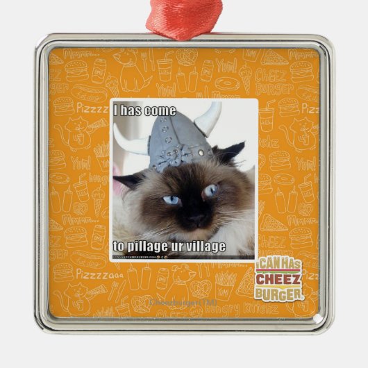 I ist gekommen, ur Dorf zu plündern Silbernes Ornament (Vorne)