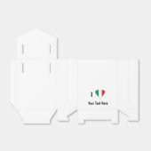 I (Italienische Flag Herzfrequenz-Liebe) Ihr Text Geschenkschachtel (Ungefaltet)