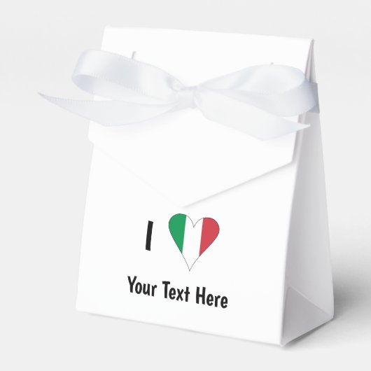 I (Italienische Flag Herzfrequenz-Liebe) Ihr Text Geschenkschachtel (Vorderseite)