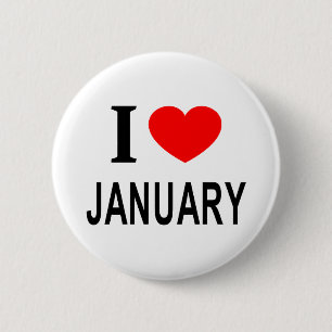 I ❤️ JANUAR I LIEBE JANUARY I HEART JANUAR BUTTON