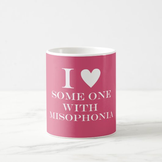 ♥ I jemand mit Misophonia Tasse - Rosa (Mittel)