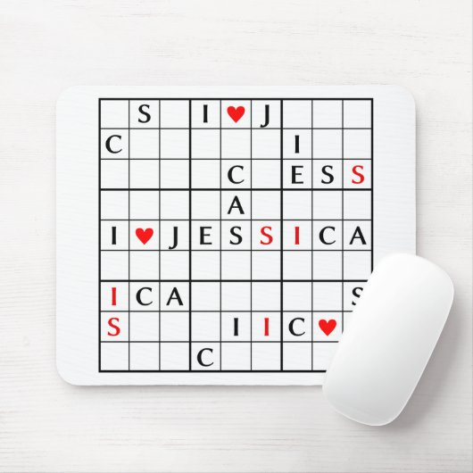 I♥JESSICA MOUSEPAD (Mit Mouse)